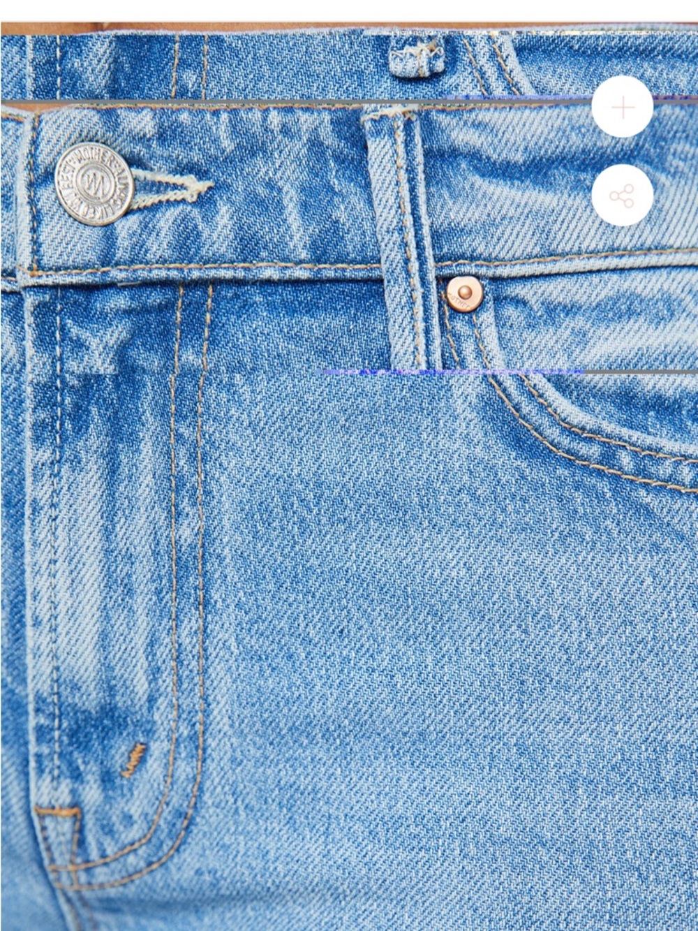 MOTHER THE RASCAL HOVER BLUE HIGH RISE JEANS - Picture 7 of 9
